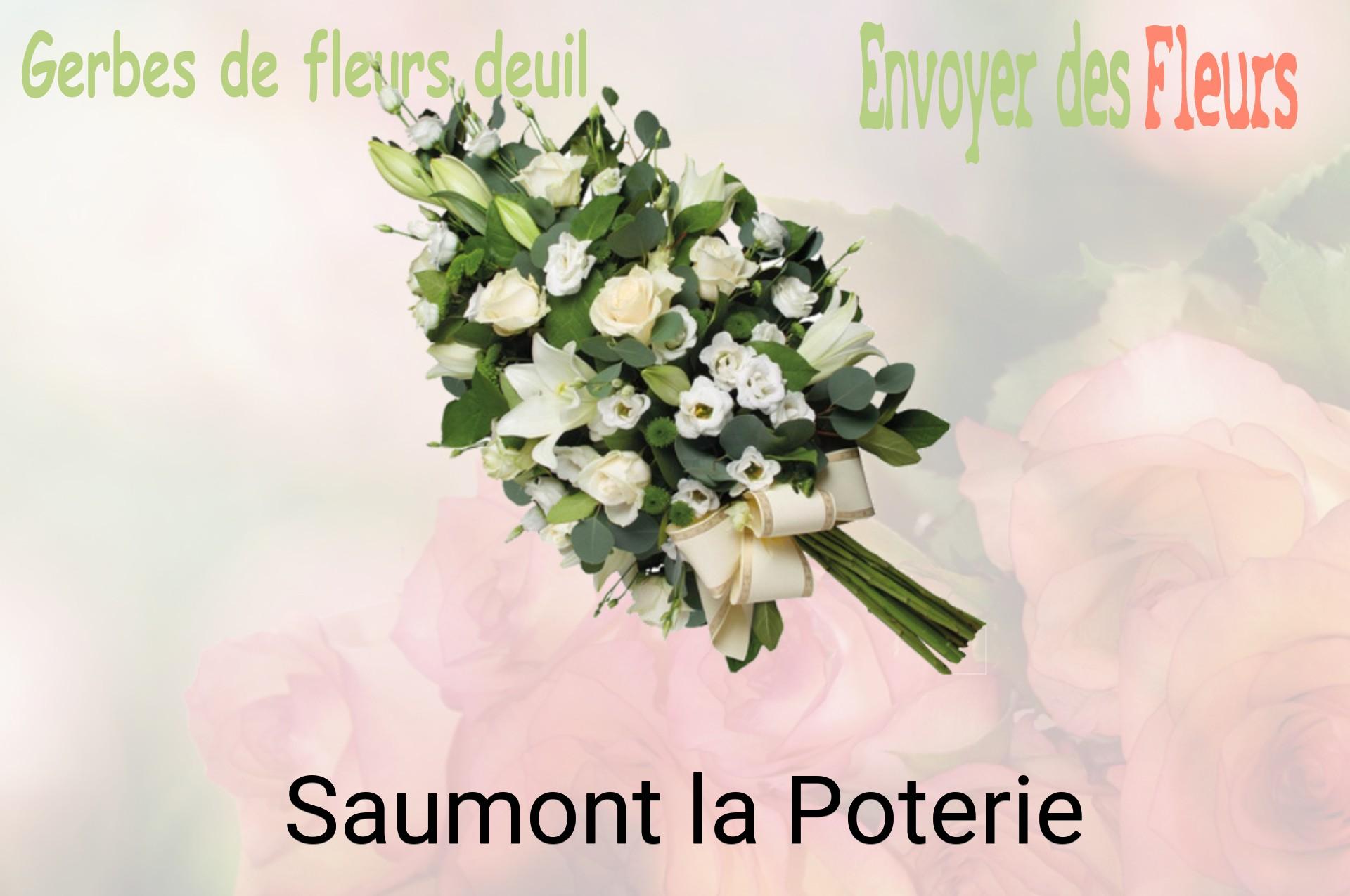 Gerbe de fleurs de deuil livrée à Saumont-la-Poterie